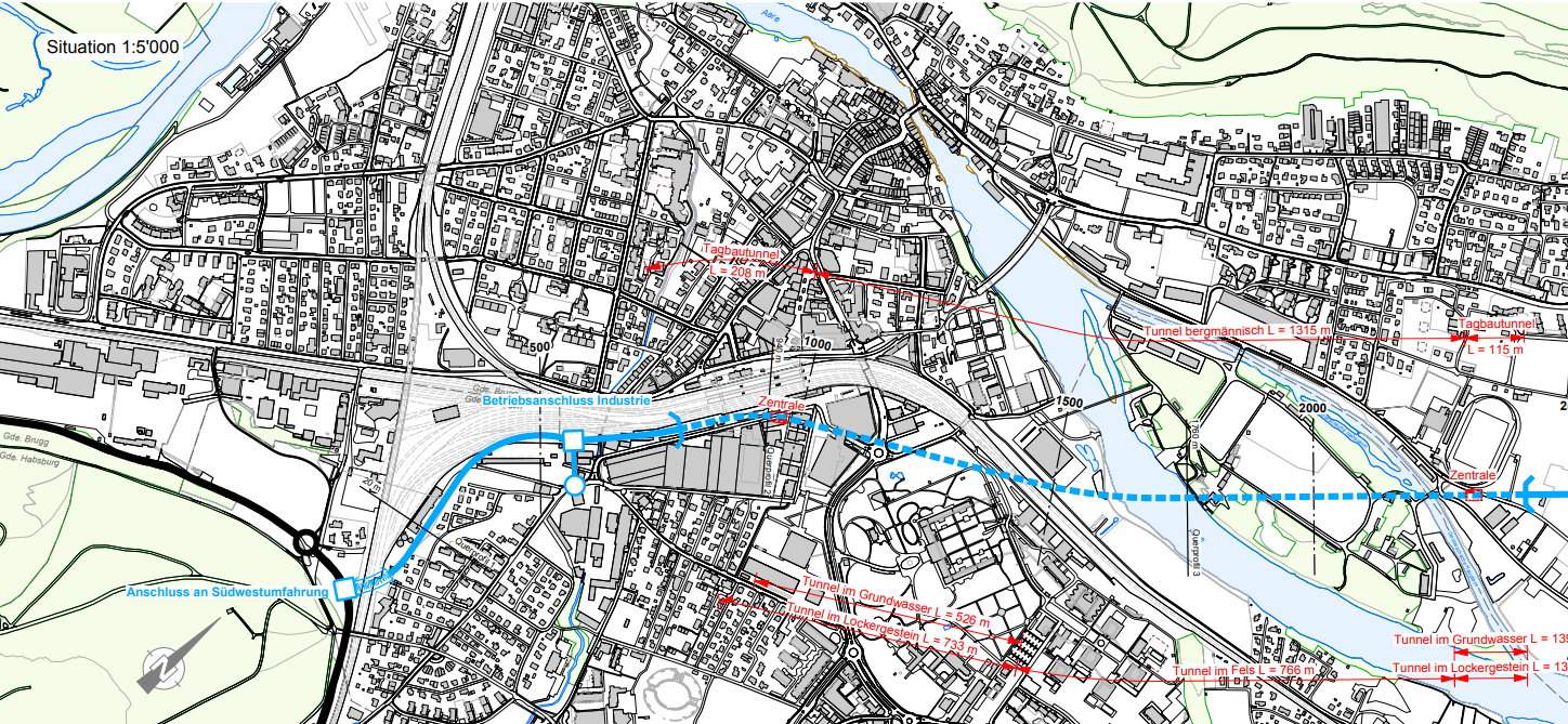 Verkehrsführung Zentrumsentlastung